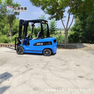 Manufacturer Zhongyuan Cpd-25 Electric Forklift 2.5 Tons Small Four-Wheel Ride-On Hydraulic Electric Forklift Stacker