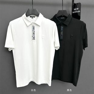 Golf Short-Sleeved T-Shirt Men's Quick-Drying Stretch Golf Jersey Summer Breathable Casual Sportswear Men's Polo Shirt