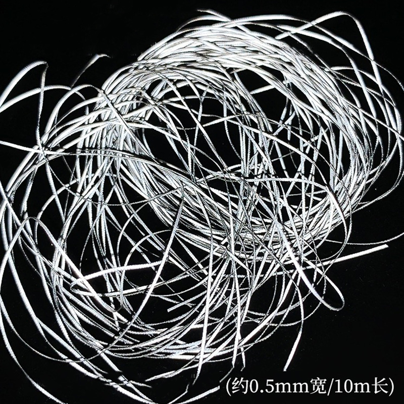 Estilo explosivo hilo de seda reflectante joyería de uñas pegatinas en relieve club nocturno ultrafino Bengdi intermitente hilo de seda largo accesorios de uñas