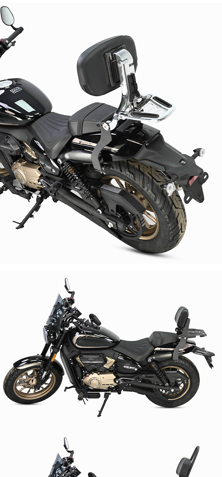 Muscle car wolf is suitable for infinite CU250 backrest modification tail shelf tail wing rear tail rack bending bow folding multi-function