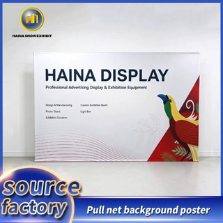 Pop Up Display Stand Aluminum Foldable Exhibition Backdrop