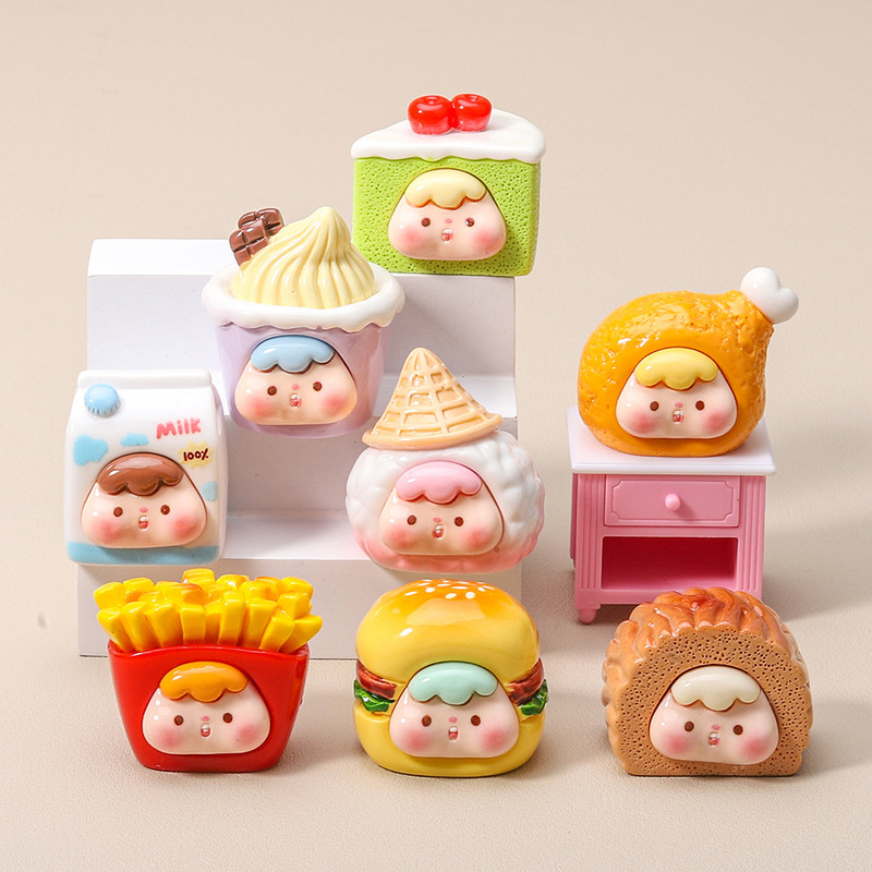 食品おもちゃ Zai Zai Mengli ギフトボックス樹脂小さな装飾品 diy ジュエリー車のデスクトップ小さな装飾品アクセサリー卸売|undefined