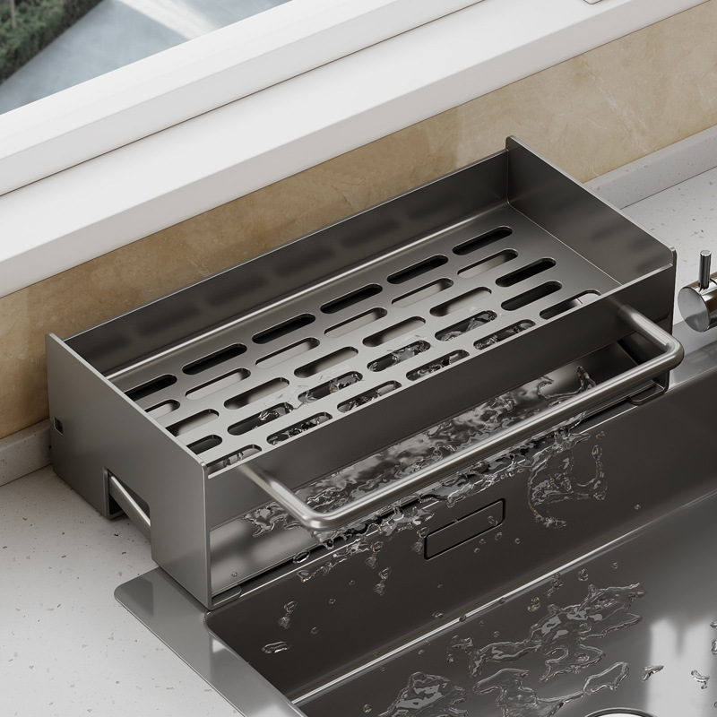 Kitchen Storage Rack Sink Wash Cloth Rack Countertop Steel Ball Storage Rack Faucet Sponge Drain Rack Supplies