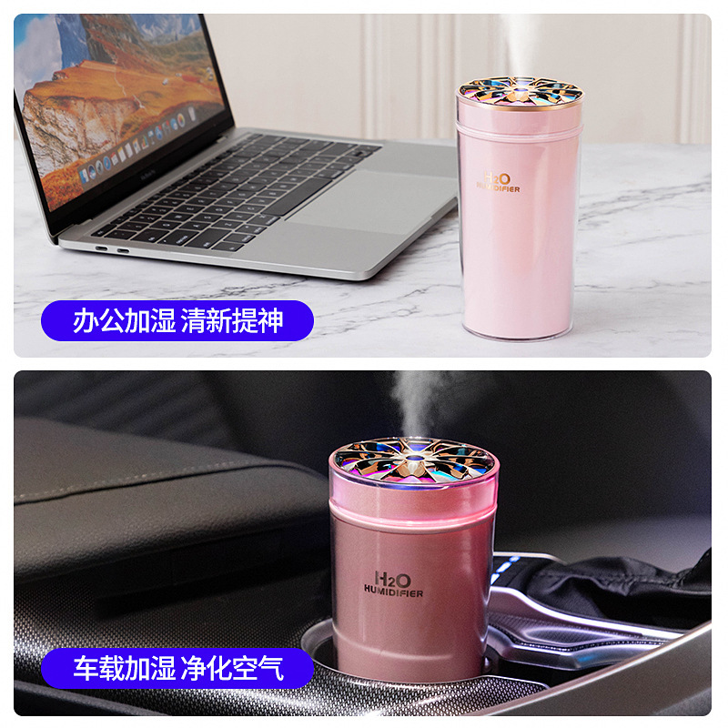 SL808 車載カラフル加湿器 自動噴霧アロマディフューザー 車用香水 USB除菌浄化|undefined
