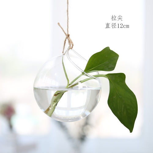 Creative hanging fish tank, hydroponic glass hanging bottle, wedding decorations, creative home crafts
