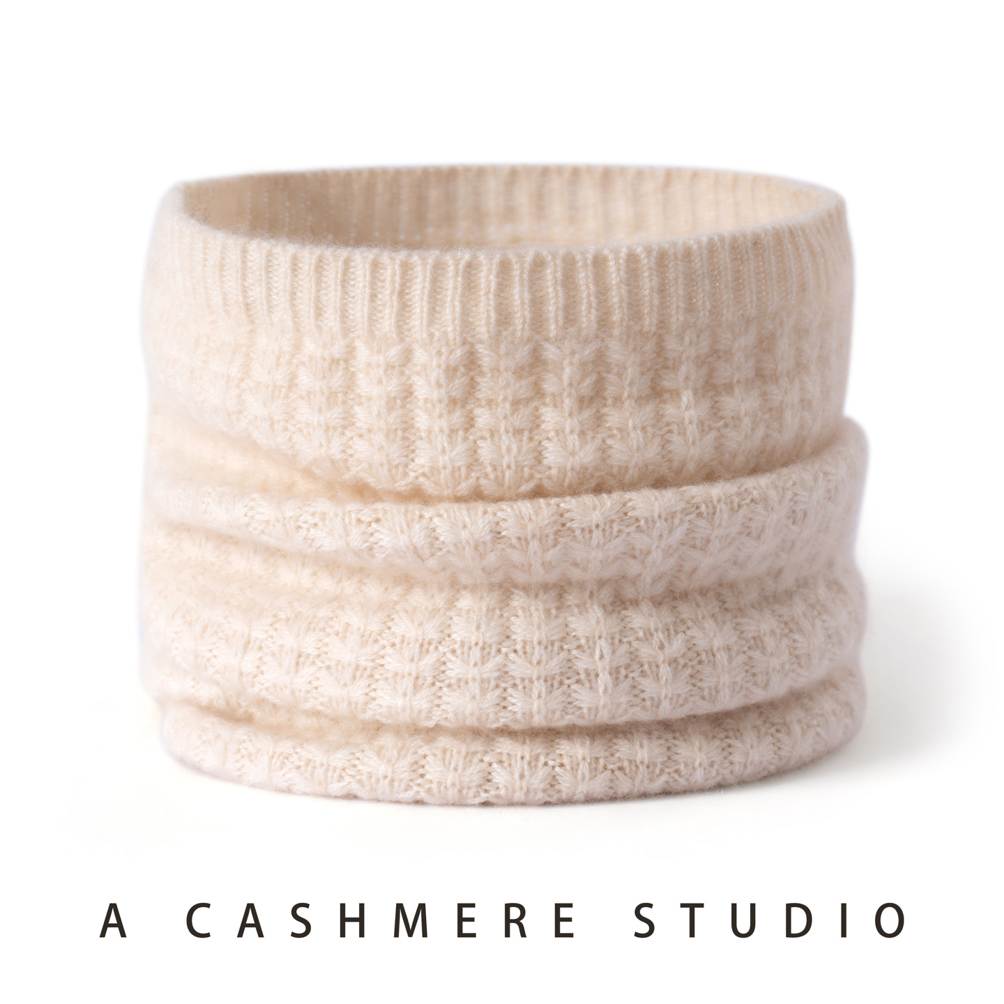 Autumn and Winter New Cashmere Neck Scarf Pure Color Knitted Warm and Cold-Proof Neck Scarf Unisex Scarf