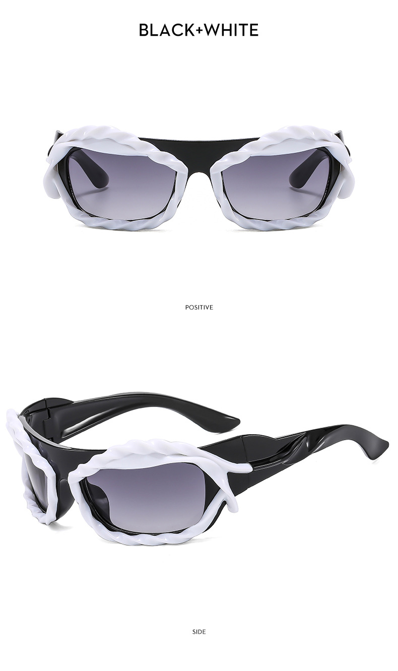Y2K personality irregular shaped sunglasses European and American ins trend sunglasses Cyberpunk sunglasses_voghion.com