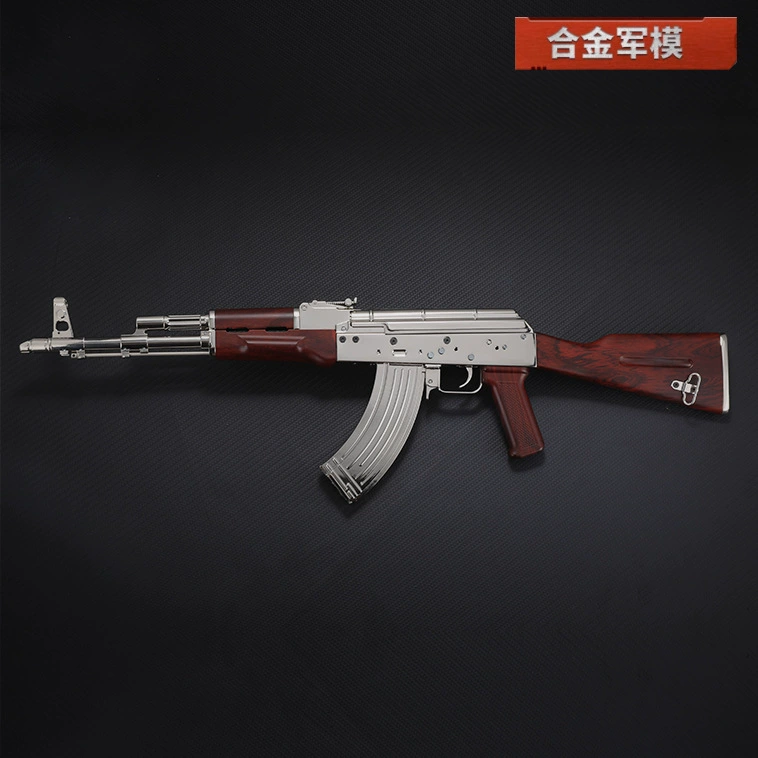 Алюминиевый военный макет AK-47 украшение, масштаб 1:2.05, металлическая нестреляющая реплика