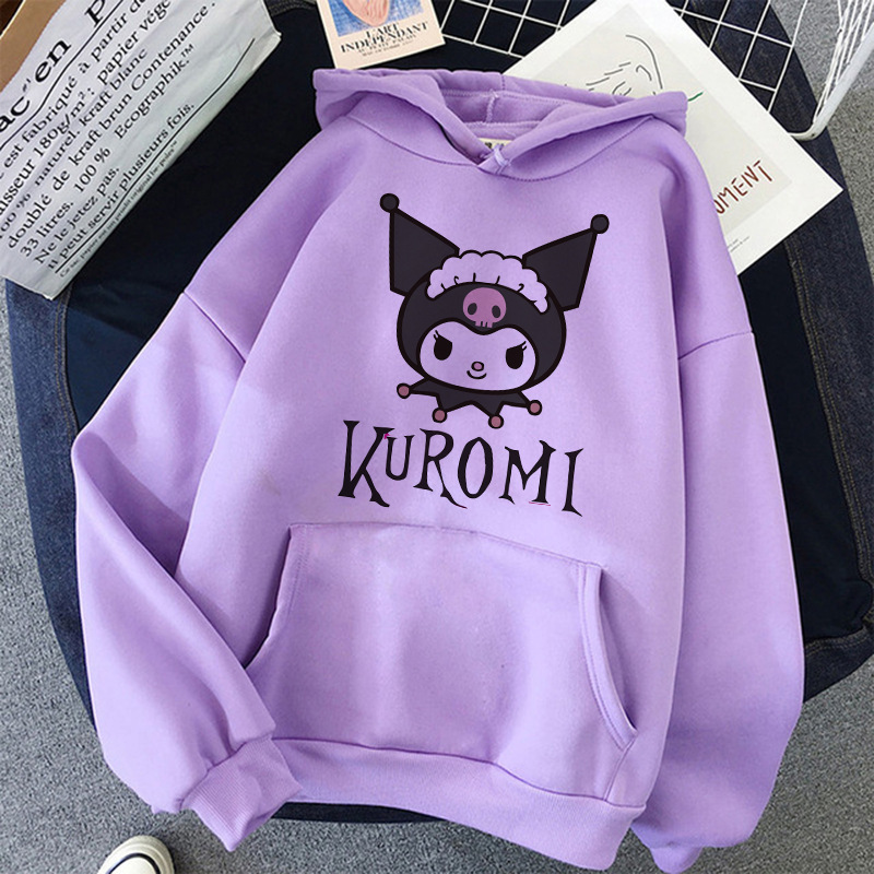 Kuromi Women's Fashion Fall Clothing Set Hoodies Y2K Tops Y