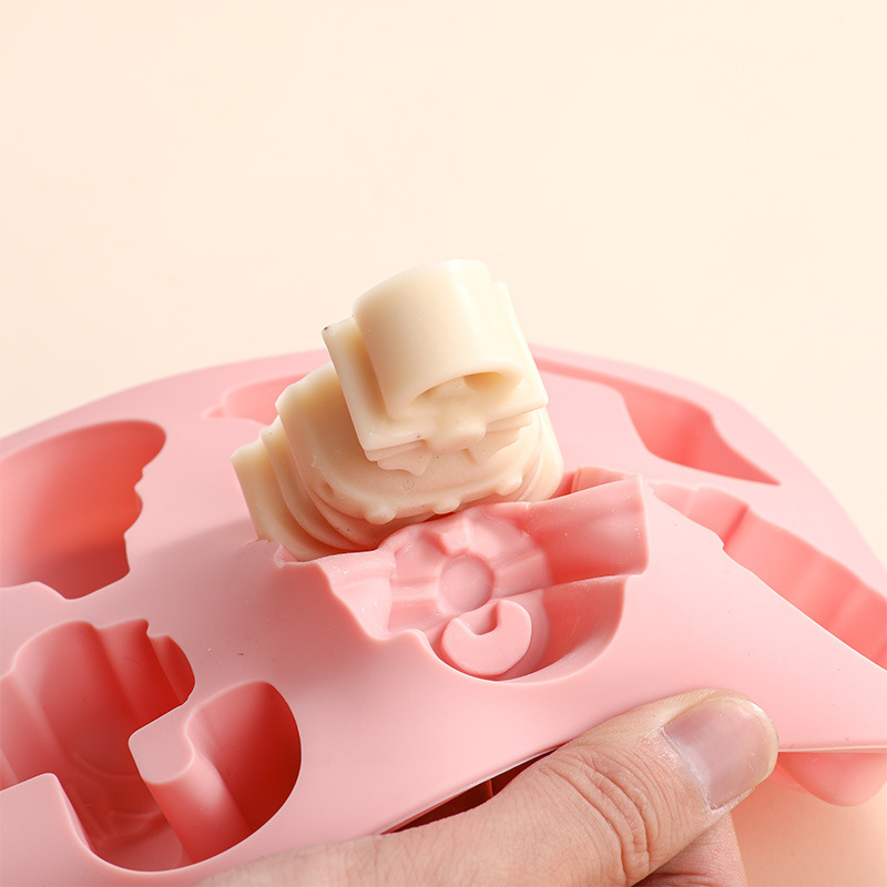 新しいクリスマスヘラジカサンタシリーズムース食品グレードのシリコーンビスケットベーキングチョコレートモールド|undefined