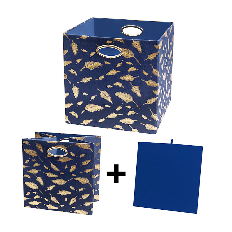 收纳箱布艺整理箱筐子桌面有盖储物大号可折叠家用衣柜内衣收纳盒