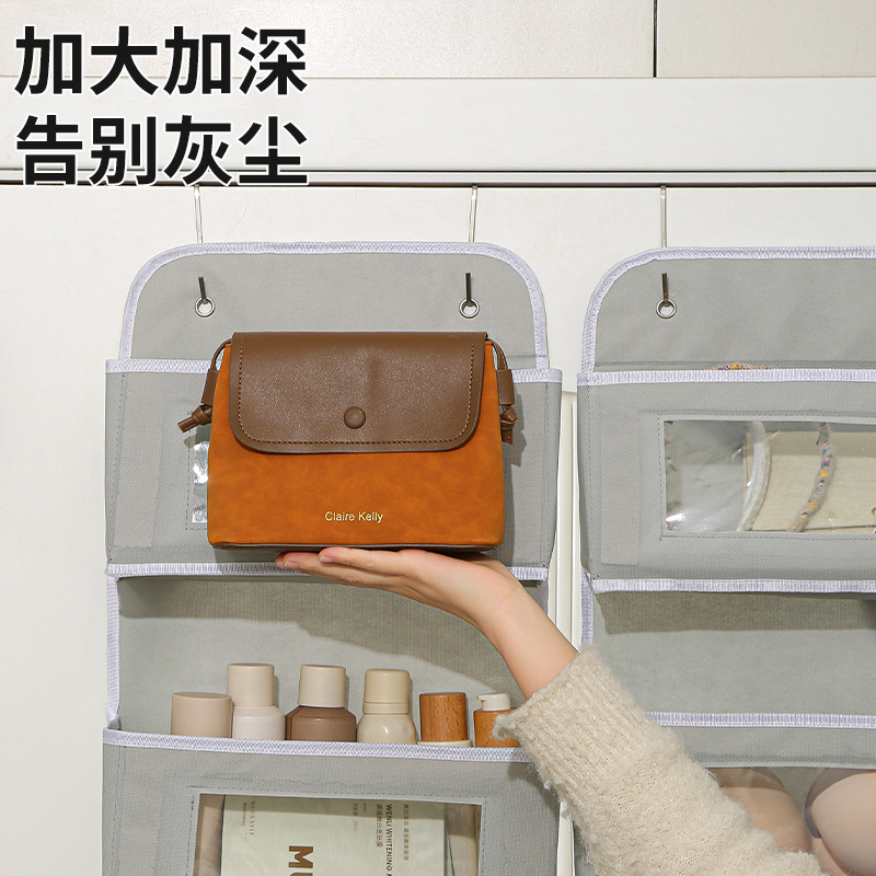 Nueva puerta transfronteriza de varias capas, bolsa para colgar en la parte trasera del dormitorio, bolsa de acabado de juguetes, ropa interior para colgar en la pared, almacenamiento en capas