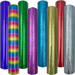 Holographic Rainbow Round Light-Up Sheet Fantasy T-Shirt Clothing Engraving Heat Transfer Vinyl