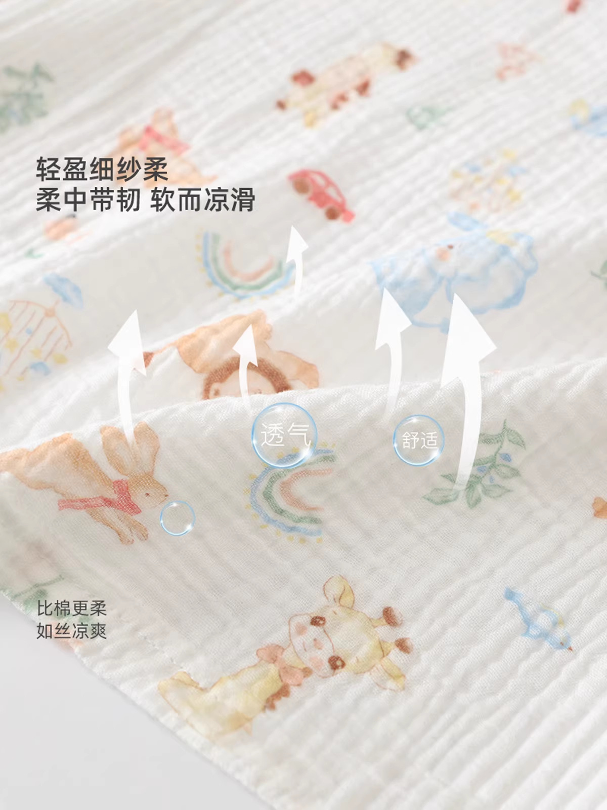 儿童纯棉双层纱布套装男童女童A类柔软长袖休闲服宝宝家居服睡衣
