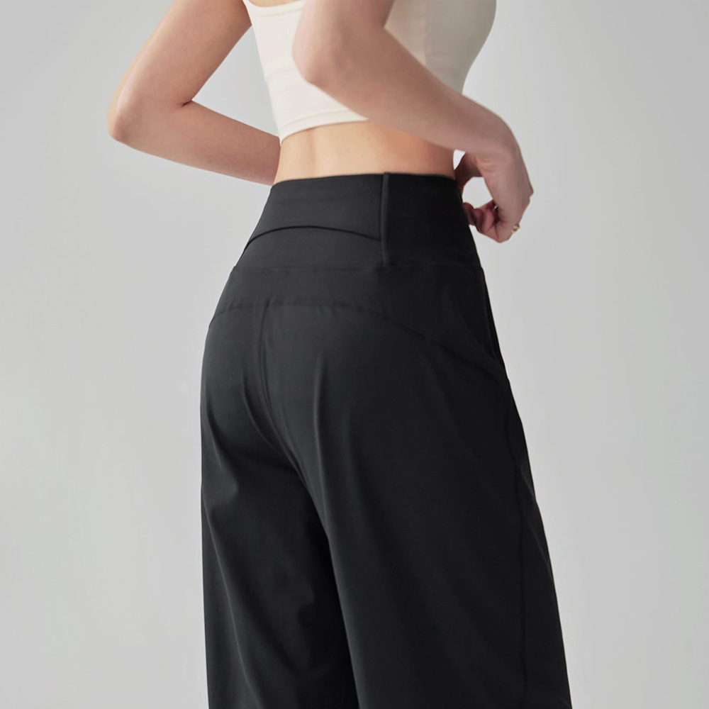 Pilates Running Training Yoga Loose Straight Wide-Leg Casual Sports Pants Women's High-Waisted Quick-Drying Fitness Pants
