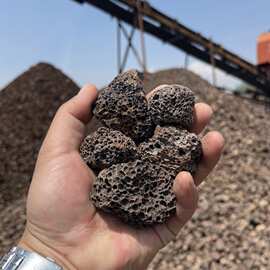 现货供应火山石 3-5公分污水处理火山石滤料黑色火山岩 100价格优