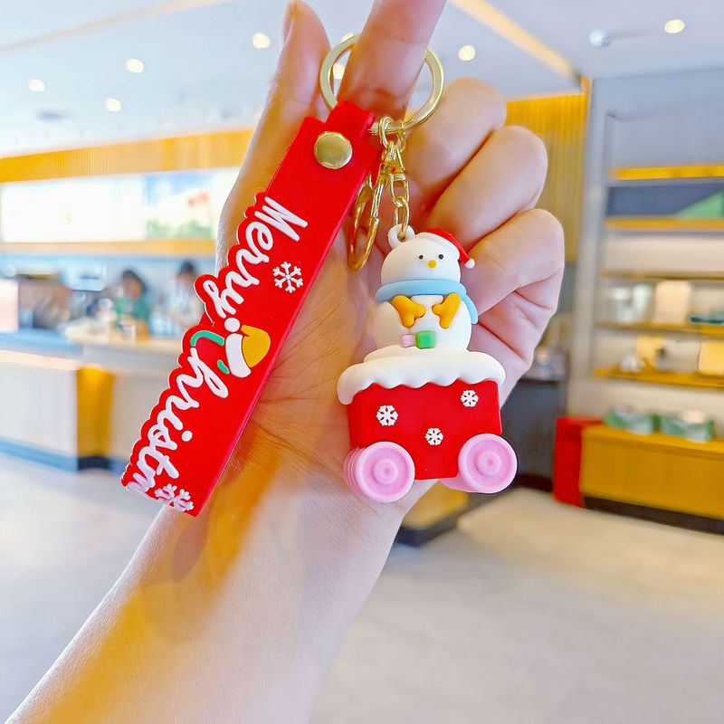 クロスボーダーサンタクロースキーホルダーペンダントクリスマスツリープレゼント雪だるまキーホルダー祝日プレゼントお土産卸売り|undefined