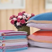 手工老粗布枕巾加厚加大纯棉单双人枕头巾包邮一对装