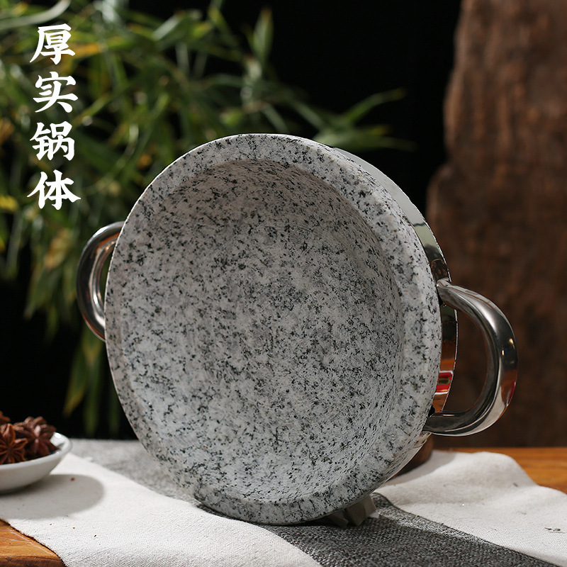 Korean Stone Pot Stone Bowl Natural Stone Hot Pot Stone Barbecue Stone Plate Shallow Baking Pan Stone Flat Plate Tableware Korean Stone Pot Stone Bowl Natural Stone Hot Pot Stone Barbecue Stone Plate Shallow Baking Pan Stone Flat Plate Tableware