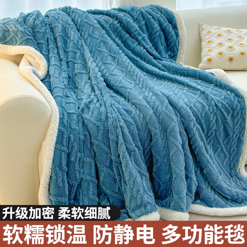Nuevo comercio exterior transfronterizo amazon mantas de peluche de color sólido engrosar la siesta de oficina mantas de regalo mantas de fábrica cabello recto