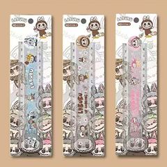 新しい LABUBU 折りたたみ流砂定規かわいい学生 LABUBU 定規セットバブルマート多機能定規