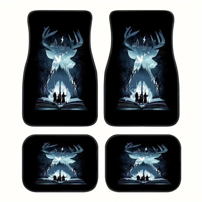 Самые продаваемые автомобильные коврики Temu, милый набор из четырех ковриков, нескользящий, водопоглощающий, грязеотталкивающий, износостойкий, простой в уходе, можно отправлять от имени других.