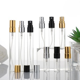 Spot 10ml Transparent Tube Bottle Push-Type Spray Portable Perfume Spray Bottle Cosmetic Dispensing Bottle
