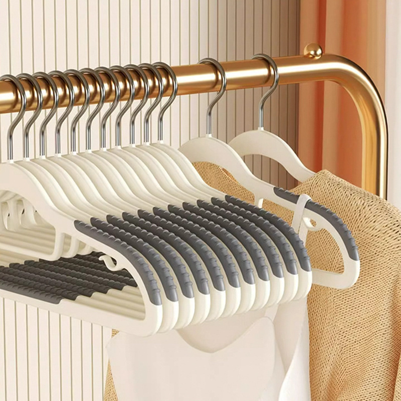 5个装加粗衣架防滑家用防肩角双位晾晒挂架衣服不起包衣柜衣撑子|undefined
