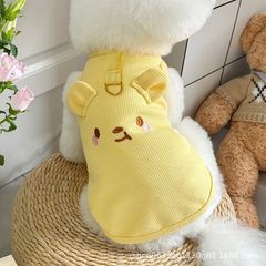 春夏新作日韓ins風ペット犬猫服テディ比熊貴賓牽引可能ワッフルベスト