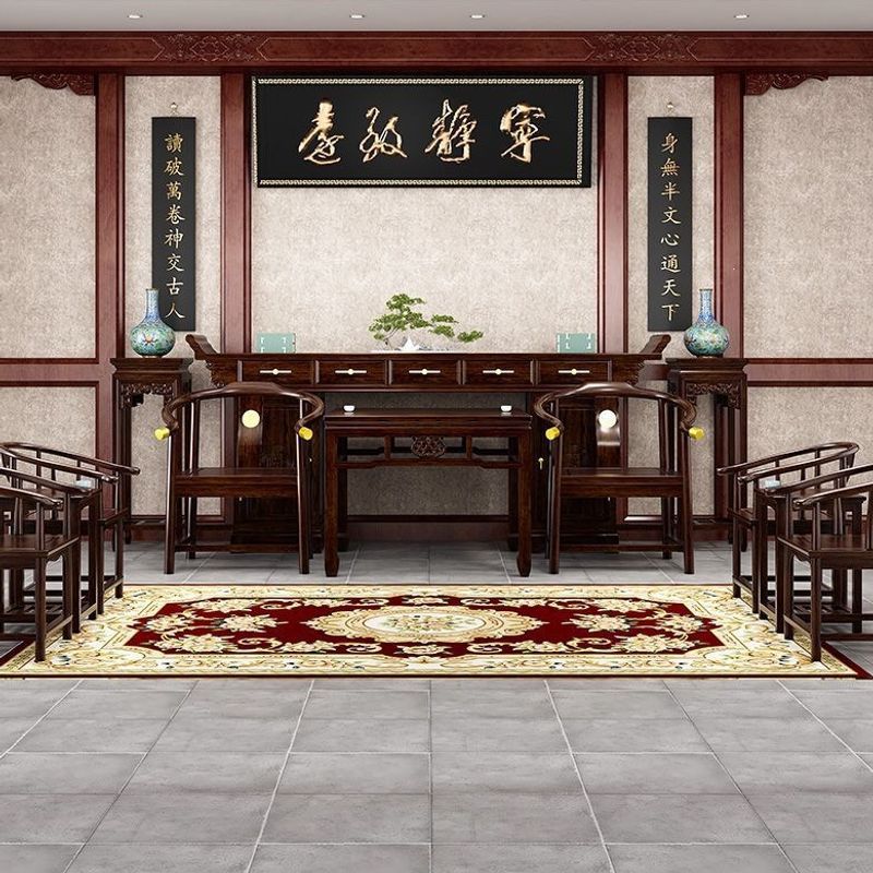 New Chinese-Style Six-Piece Set of Solid Wood Tables and Four-Piece Set of Tables for the Main Hall, Eight Immortals Table, Rural Main Hall Furniture, and Altar