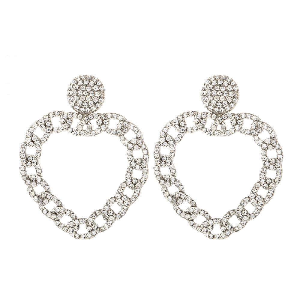 fashion color diamond alloy geometric earringspicture3