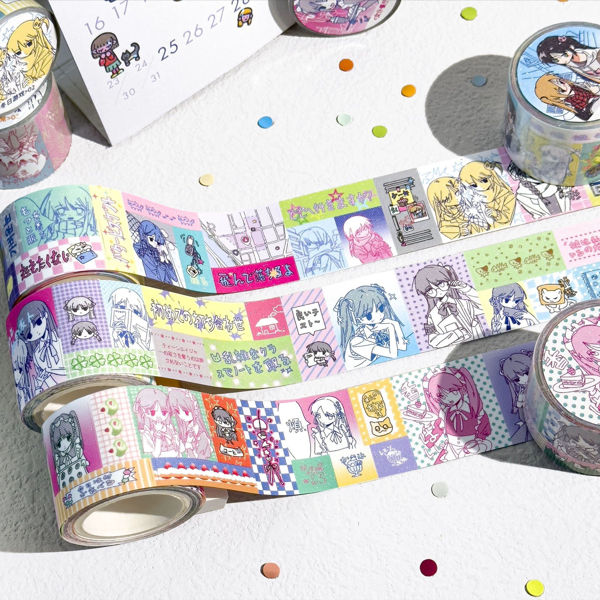 AGUGU лунатизм срезанная лента ПЭТМ рулон бумаги может любить кошмар граффити ветер флеш-лента серебряная лента