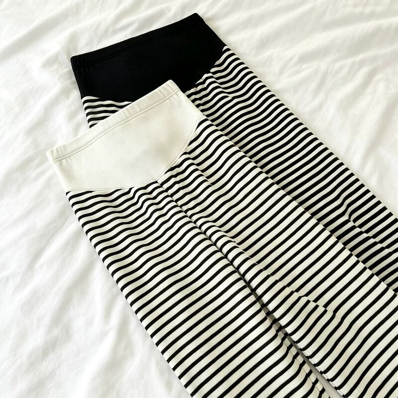 Maternity wide-leg pants for outerwear, thin casual striped loose straight long pants, spring and autumn plus-size floor-length pants, maternity wear Maternity wide-leg pants for outerwear, thin casual striped loose straight long pants, spring and autumn plus-size floor-length pants, maternity wear