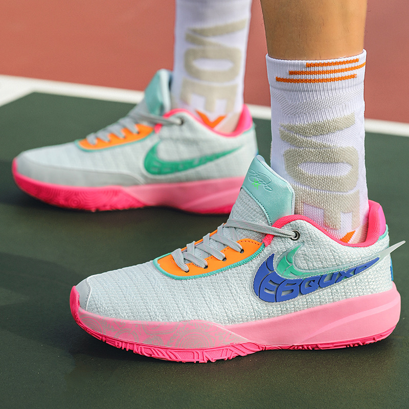 Aj James 20Th Generation Campus Sports Game Basketball Shoes High-Top Wear-Resistant Anti-Slip Cement Floor Kidsren's Student Sneakers Aj James 20Th Generation Campus Sports Game Basketball Shoes High-Top Wear-Resistant Anti-Slip Cement Floor Kidsren's Student Sneakers