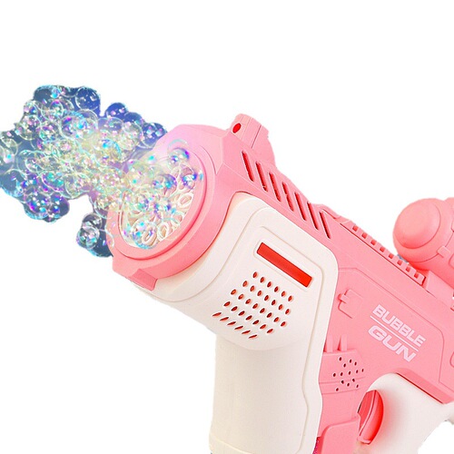New product Summer travel electric 10-hole handheld bubble gun for boys and girls with cool light and music