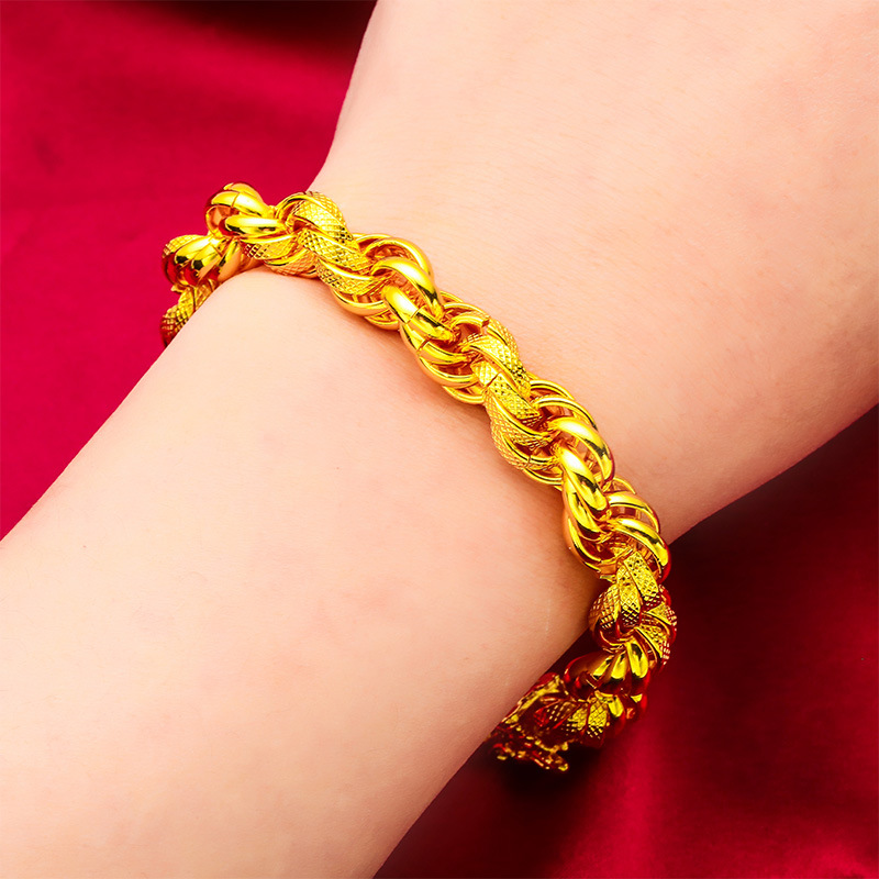 Gioielli unisex Moda rubinetto oro braccialetto twist moda sabbia oro braccialetto twist all'ingrosso_voghion.com