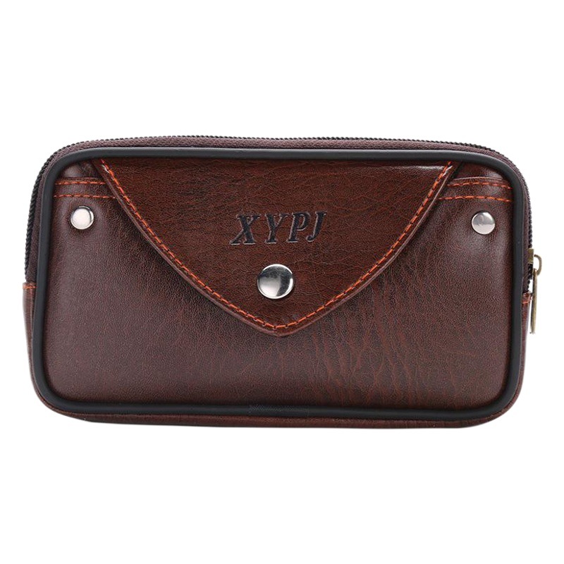 Wearing belt horizontal elephant pattern single buckle waist bag outdoor business portable men's zipper mobile phone hanging bag wholesale