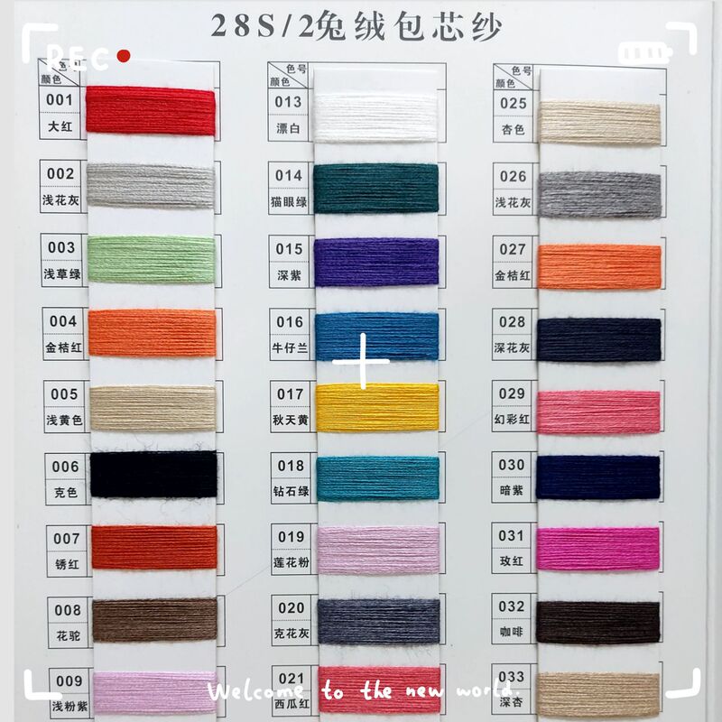 (0440-5) 28S Double Rabbit Velvet Core-Spun Yarn, Fancy Yarn, Special Yarn for Knitting and Weaving