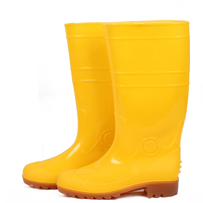清仓处理断码雨鞋PVC高筒户外工厂劳保食品白色工作靴子防护防水