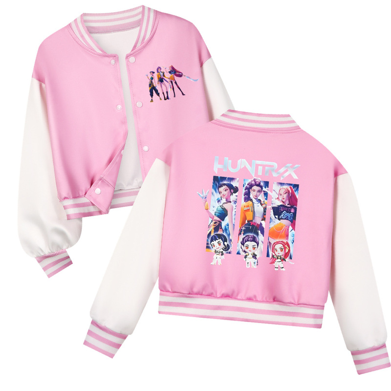 Kpop猎魔女团 春秋儿童短款棒球服套装  4853|undefined