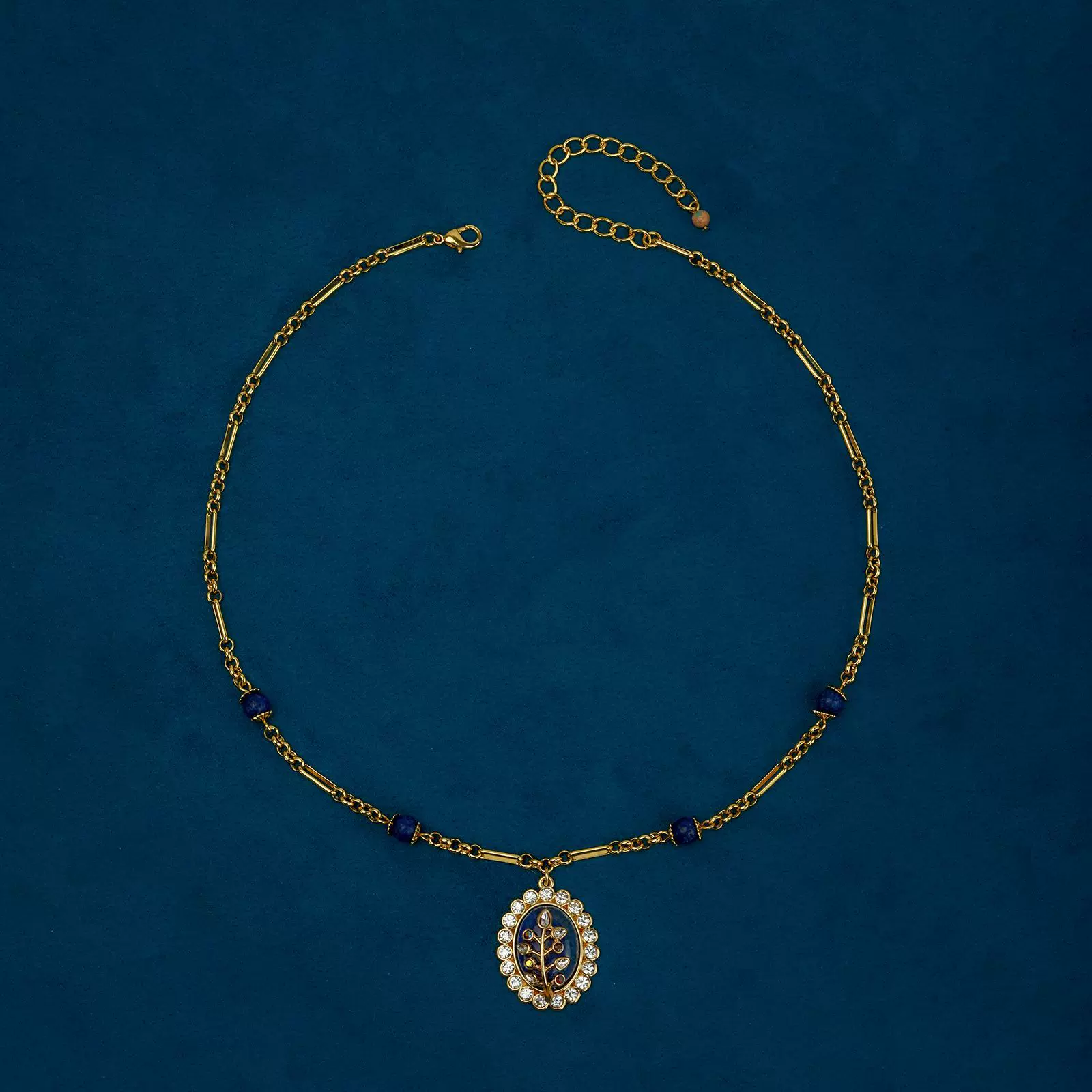 青岛中古宫廷风气质项链简约轻奢高级感毛衣链文艺复古潮流锁骨链