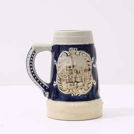 个性啤酒杯欧洲风格德国浮雕酒吧旅游纪念品陶瓷啤酒杯/工艺杯礼