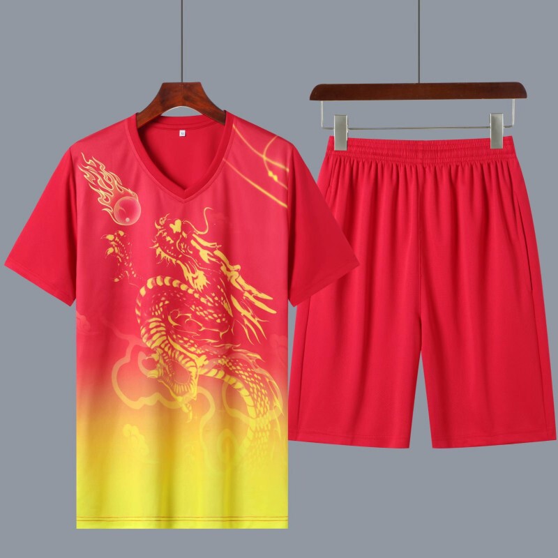 Dragon Boat Suit Suit Men's Dragon Boat Festival Dragon Boat Competition Suit Adult Vest Dragon Pattern Jersey Women's Competition Team Uniform
