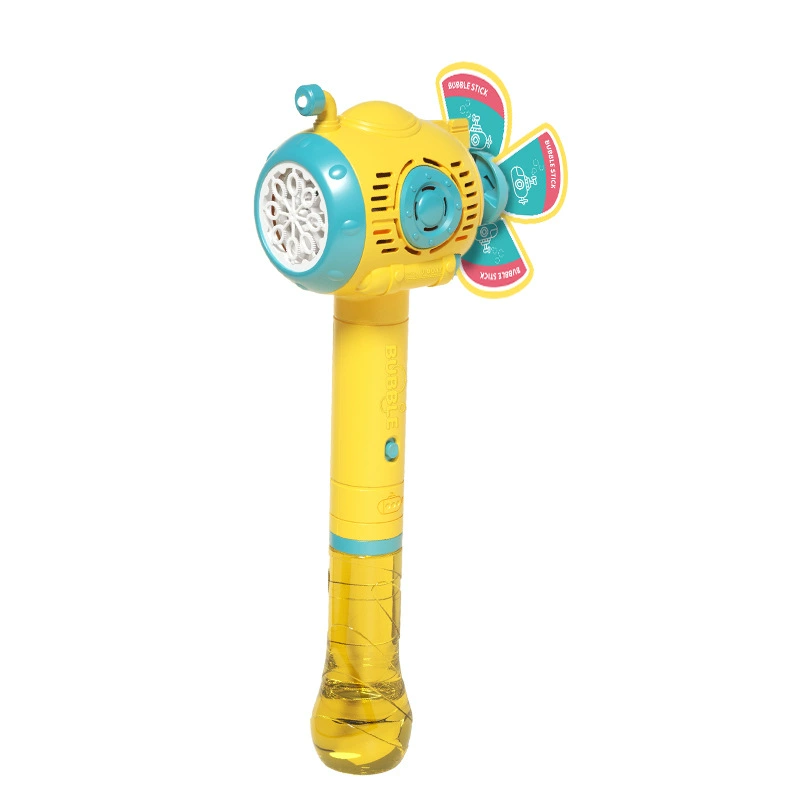 Ручной Windmill Bubble Machine, электрическая автоматическая пульверизаторная пава, жёлтый, 35.5×14×12 см