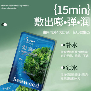 Seaweed Mask Hydrating, Moisturizing, Whitening, Brightening, Dull Skin Color, Shrinking Pores, Moisturizing Authentic Products for Male and Female Students