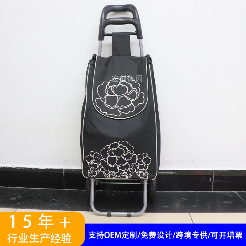 厂家直销  便携轻便促销购物车 可印LOGO，多花色老人拉杆购物车