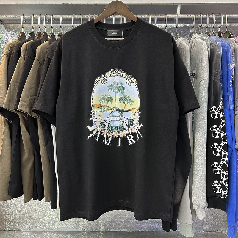 AM1R1 ICON小衆潮牌平和鳩アルファベットプリント丸首ゆるい半袖tシャツ男女カップル半袖|undefined