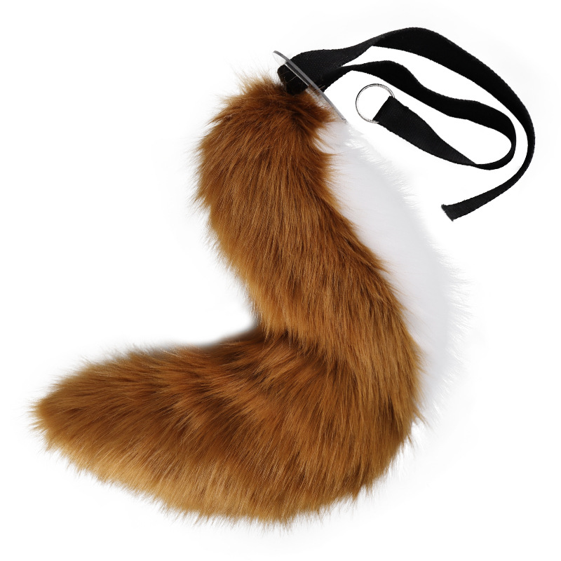 De una sola pieza de pelo de la generación de Jade algas frente simulación de peluche lindo bestia cola bestia oído comic show vestir zorro diadema de oreja cola de zorro image 16