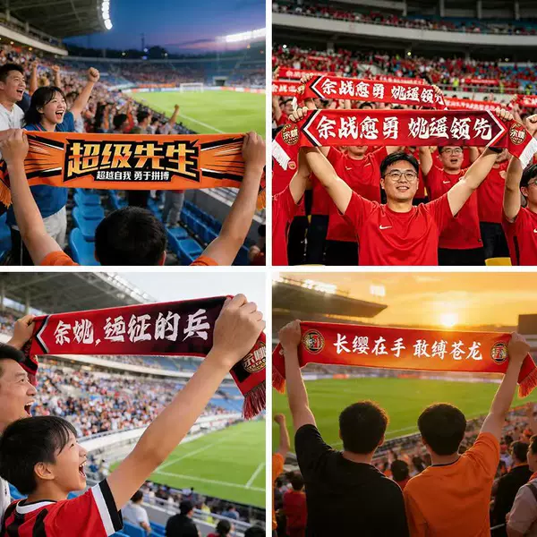 New custom fan scarves, football and basketball stadium cheering banners, decorative flags, and gifts and merchandise for the Scottish Premier League and Zhejiang Basketball Association