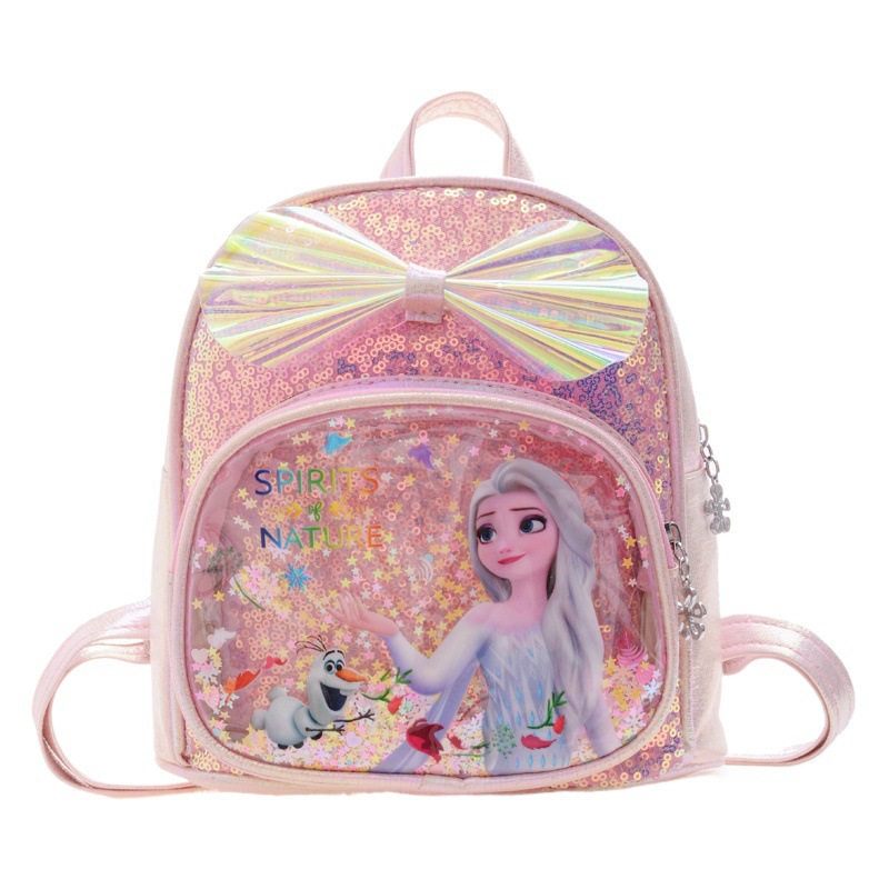 New PU Children's Backpack Cute Cartoon Girl Princess Backpack Kids Stylish Trendy Bag Kindergarten Schoolbag